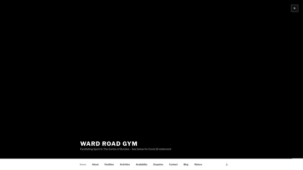 Screenshot of the Ward Road Gym Sports Development (Dundee) website