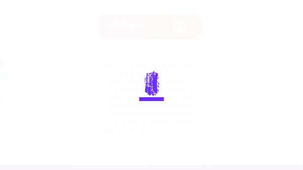 Screenshot of the Glasgow East Arts Company Limited website
