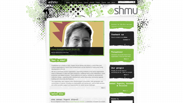 Screenshot of the Station House Media Unit website