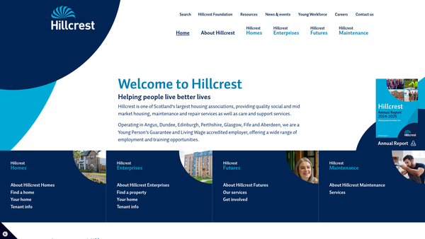 Screenshot of the Hillcrest Futures Limited website