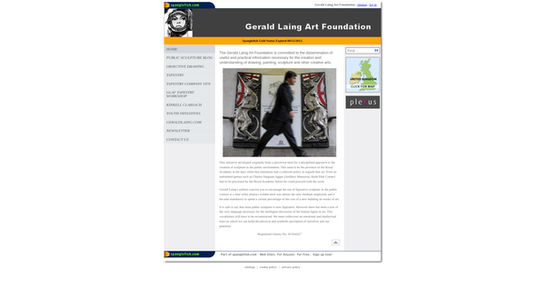 Screenshot of the Gerald Laing Art Foundation website