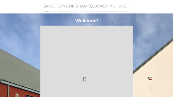 Screenshot of the Banchory Christian Fellowship Church website