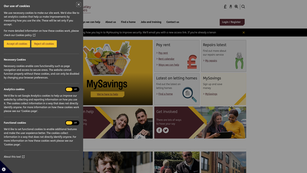 Screenshot of the Wheatley Homes East Limited website
