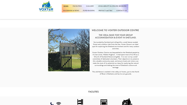 Screenshot of the Voxter Centre Trust website