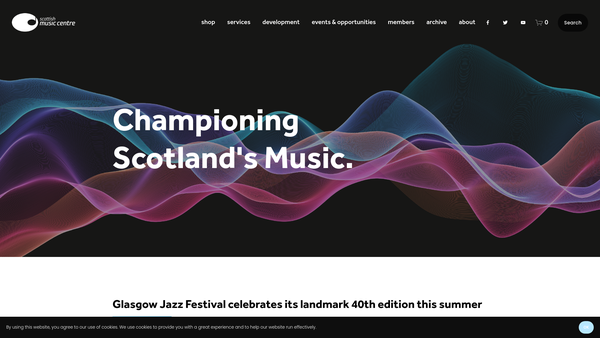 Screenshot of the Scottish Music Centre Limited website
