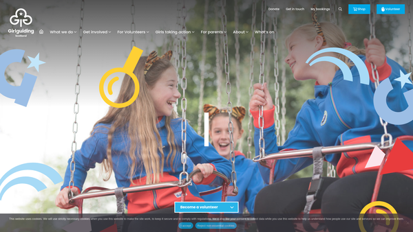 Screenshot of the 30th B Dundee Brownie Pack website