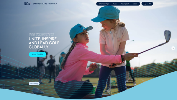 Screenshot of the R & A Foundation website