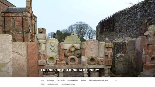 Screenshot of the Friends Of Coldingham Priory website
