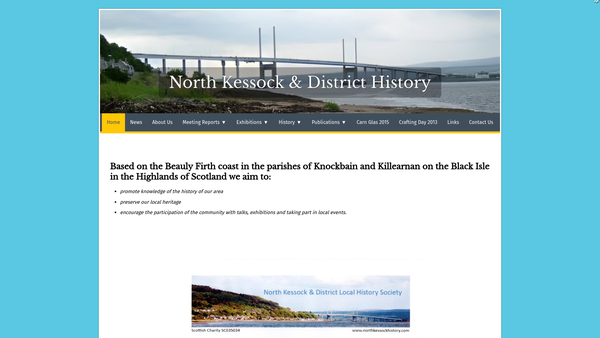 Screenshot of the North Kessock & District Local History Society website