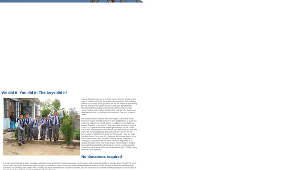 Screenshot of the Yaknak Projects website
