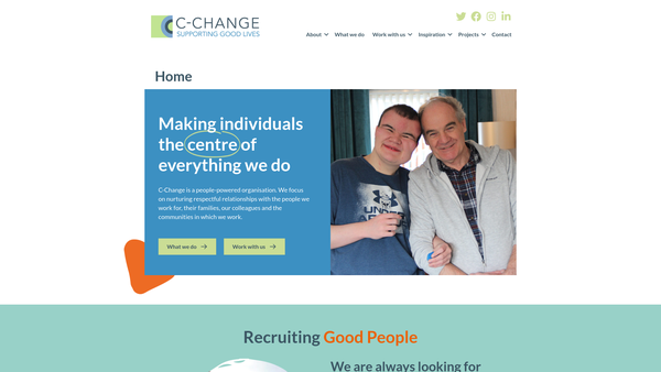 Screenshot of the C-Change Scotland website