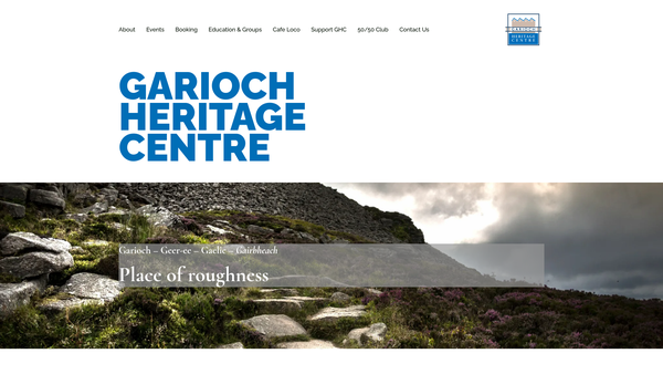 Screenshot of the Garioch Heritage Society website