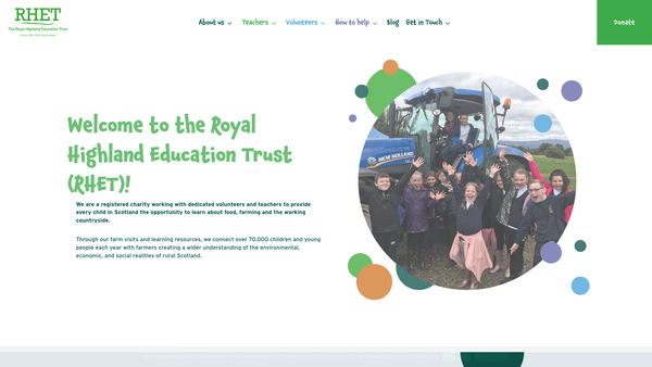 Screenshot of the R.H.E.T. Perth & Kinross Countryside Initiative website
