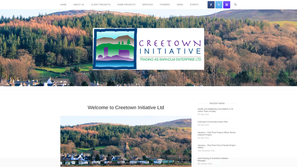 Screenshot of the Creetown Initiative Ltd website
