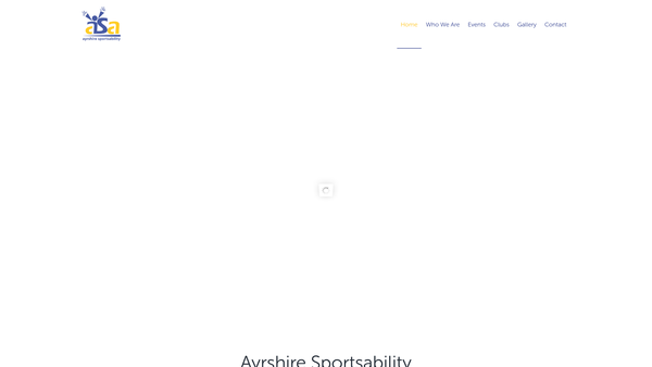 Screenshot of the Ayrshire Sportsability website