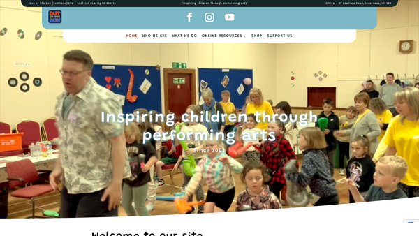 Screenshot of the Out Of The Box (Scotland) Limited website