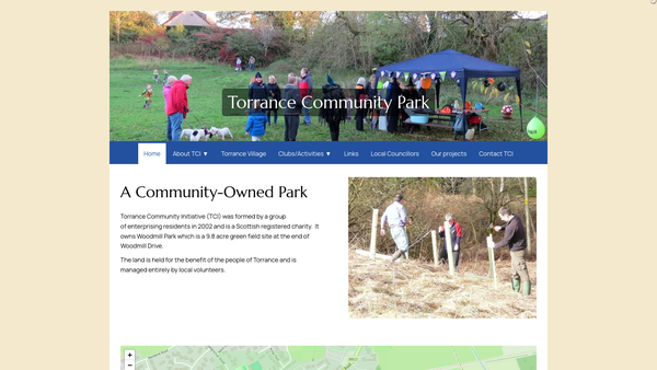 Screenshot of the Torrance Community Initiative website