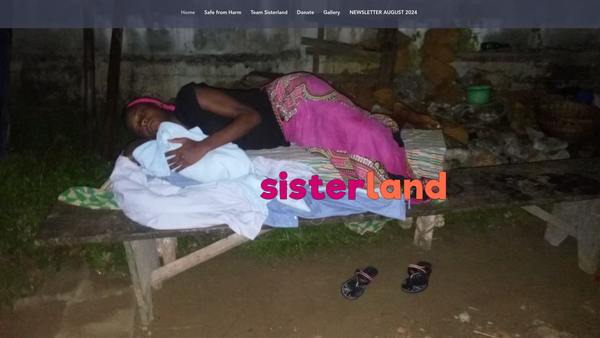 Screenshot of the Sisterland UK Ltd website
