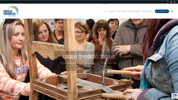 Screenshot of the Circular Communities Scotland website