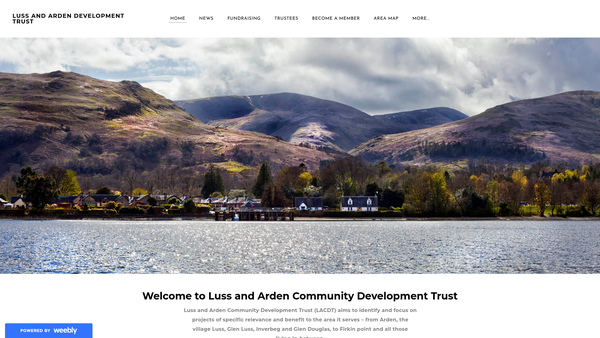 Screenshot of the Luss And Arden Community Development Trust Ltd website