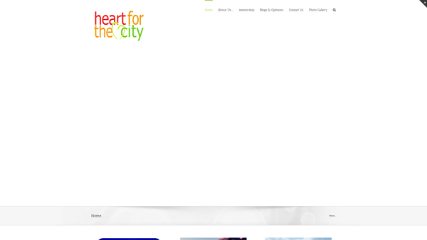 Screenshot of the Heart For The City website