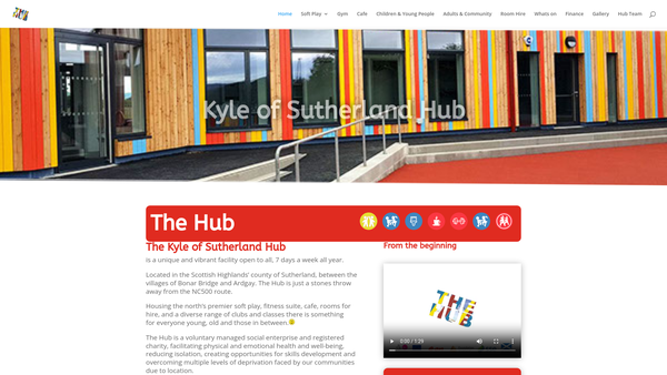 Screenshot of the Kyle of Sutherland Hub Ltd website