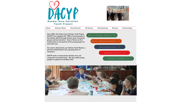 Screenshot of the Dunbar Area Christian Youth Project website