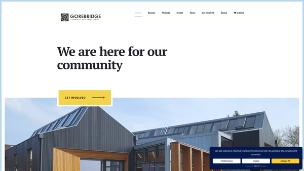 Screenshot of the Gorebridge Community Development Trust website