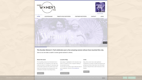 Screenshot of the Dundee Womens Trail website