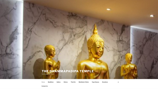 Screenshot of the The Dhammapadipa Temple website