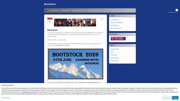 Screenshot of the Bootstock Association website