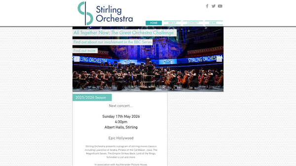 Screenshot of the Stirling Orchestra Society website