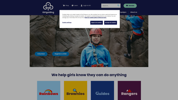 Screenshot of the 2nd Kilbirnie (auld Kirk) Rainbow Unit website