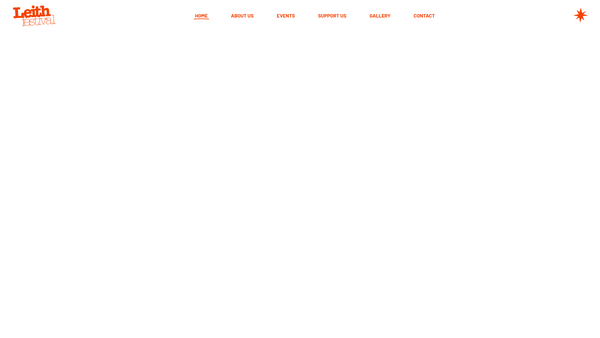 Screenshot of the Leith Festival Association website