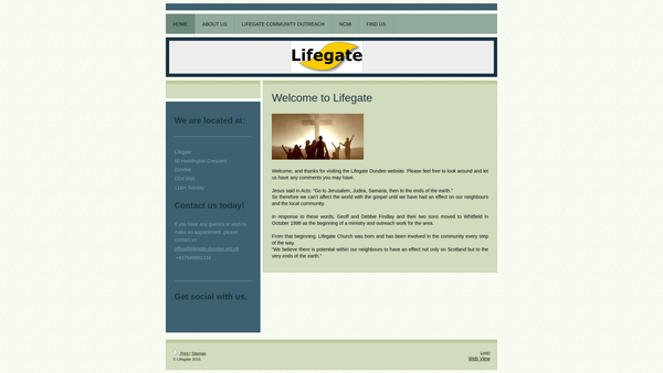 Screenshot of the Lifegate website
