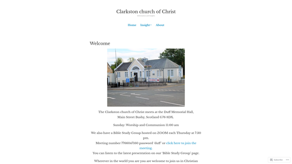 Screenshot of the Clarkston Church Of Christ website