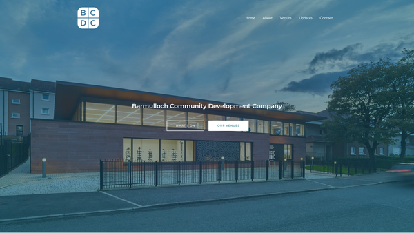 Screenshot of the Barmulloch Community Development Company Limited website