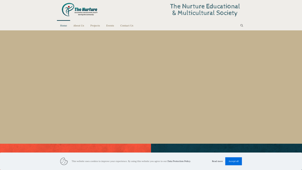 Screenshot of the Nurture Educational & Multicultural Society website