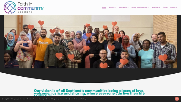 Screenshot of the Faith In Community Scotland website