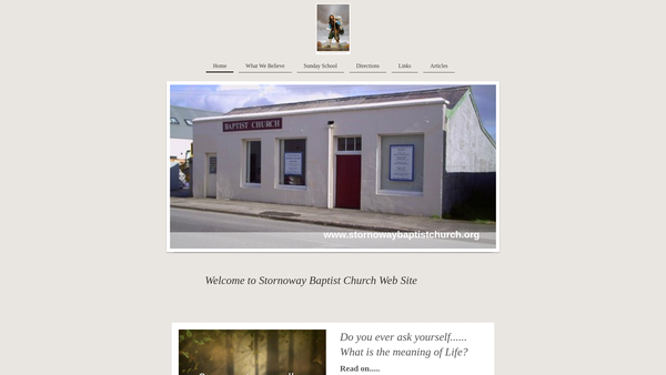 Screenshot of the Stornoway Baptist Church website