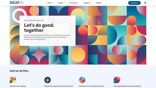 Screenshot of the Social Investment Scotland website