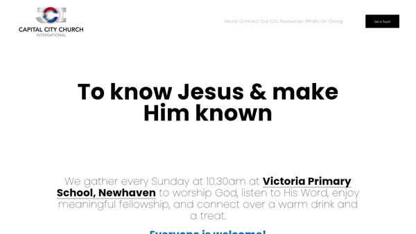 Screenshot of the Capital City Church International website