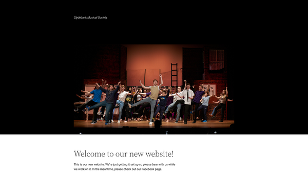 Screenshot of the Clydebank Musical Society website