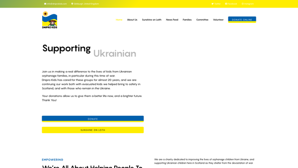 Screenshot of the Dnipro Appeal website