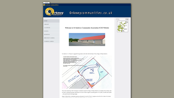 Screenshot of the St Andrews Community Association SCIO website