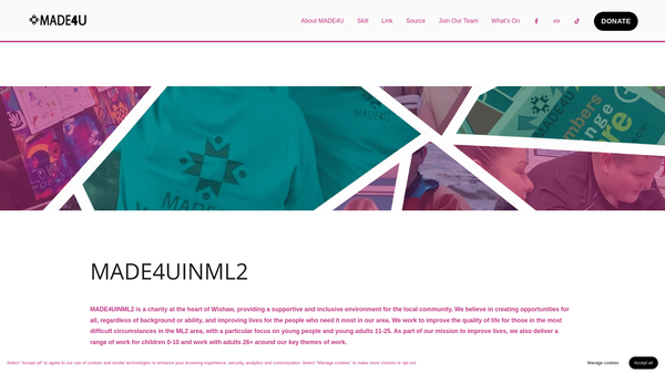 Screenshot of the Made 4U in ML2 website