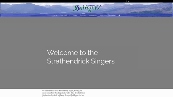 Screenshot of the Strathendrick Singers website