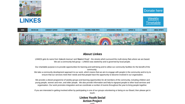Screenshot of the Linkes [SCIO] website