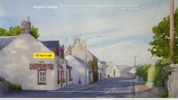 Screenshot of the Birgham Community Development Trust website