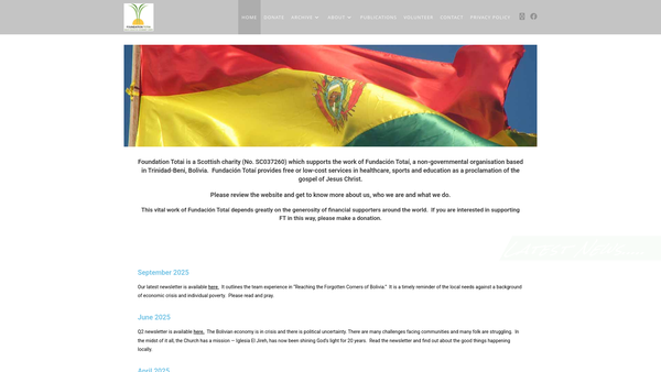 Screenshot of the Foundation Totai website